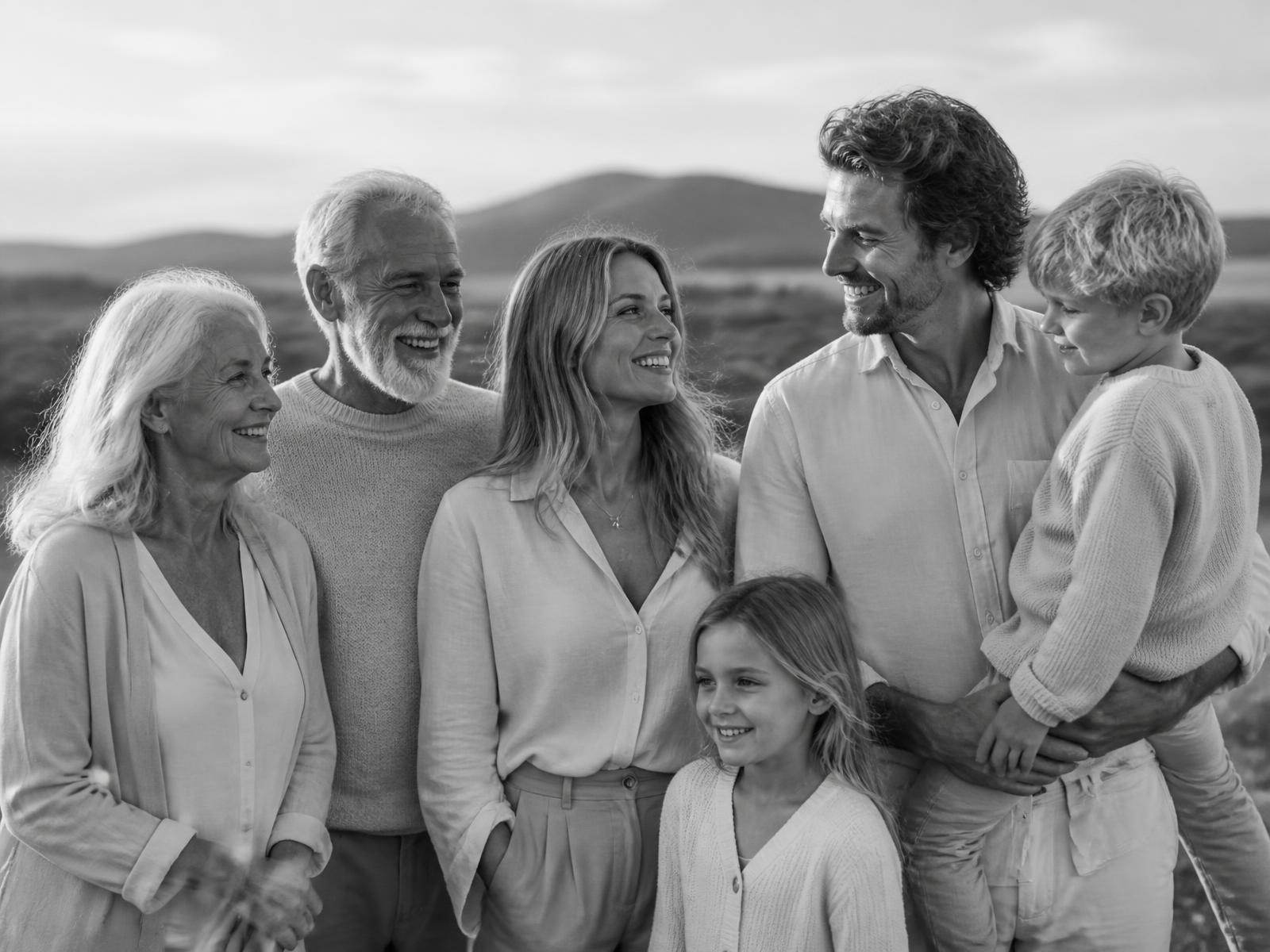 A family together outdoors
